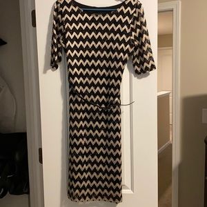 Belted Chevron dress.